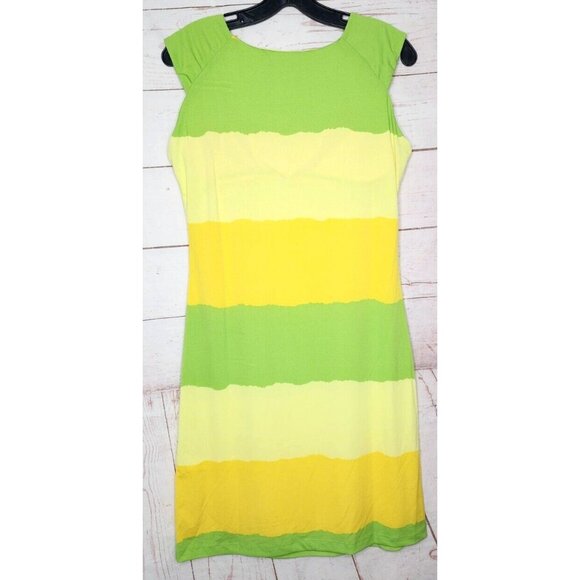 Unique Lime Green and Yellow Club Style Nightgown/Sundress - Sleeveless, Size 8 - Picture 9 of 12